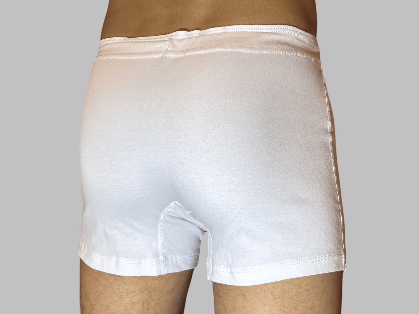 Men’s Elastic-Free Boxer Brief | White