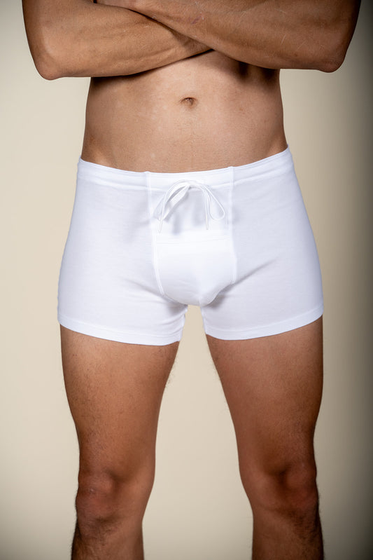 Men’s Elastic-Free Boxer Brief | White